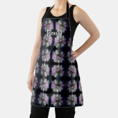 Roze en witte bloem patroon gepersonaliseerd schort (Insitu)