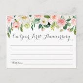 Roze en Witte Bloem Trouwtijd Capsule Kaarten (Voorkant)