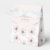 Roze en Witte Bloemen Baby Shower Bedankdoosjes (Voorkant Zijde)