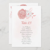 roze en witte bloemen botanische kaart (Voorkant / Achterkant)