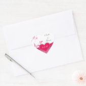 Roze en Witte Bloemen Bruiloft Stickers (Envelop)