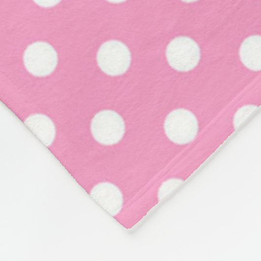 Roze en witte bloemen en Stippen Fleece Deken (Hoek)