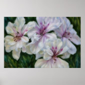 Roze en witte bloemen Floral Art Poster (Voorkant)
