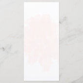 roze en witte bloemen gouden botanische bruiloft menu (Achterkant)