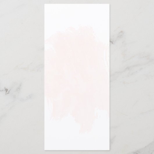 roze en witte bloemen gouden botanische bruiloft menu (Achterkant)