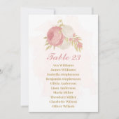 roze en witte bloemen gouden zitkaart kaart (Voorkant)