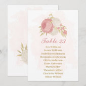 roze en witte bloemen gouden zitkaart kaart (Voorkant / Achterkant)