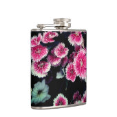 Roze en witte bloemen heupfles (Rechts)