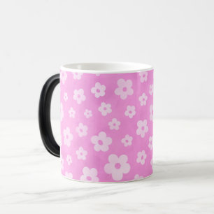 Roze en witte bloemen koffie en thee mok