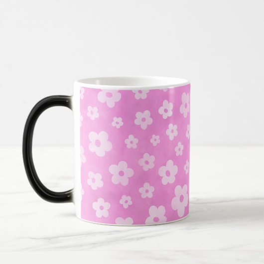 Roze en witte bloemen koffie en thee mok (Links)