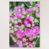 Roze en witte bloemen legpuzzel (Verticaal)