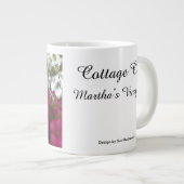 Roze en witte bloemen - Martha's wijngaard Grote Koffiekop (Voorkant rechts)