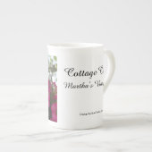 Roze en witte bloemen - Martha's wijngaard Porselein Kop (Voorkant rechts)