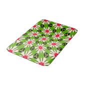 Roze en witte bloemen patroon badmat (Gekanteld)