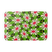 Roze en witte bloemen patroon badmat (Voorkant)
