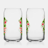 Roze en witte bloemen patroon blikvorm glas (Rechts)