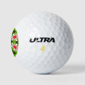 Roze en witte bloemen patroon golfballen (Logo)
