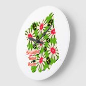 Roze en witte bloemen patroon grote klok (Hoek)