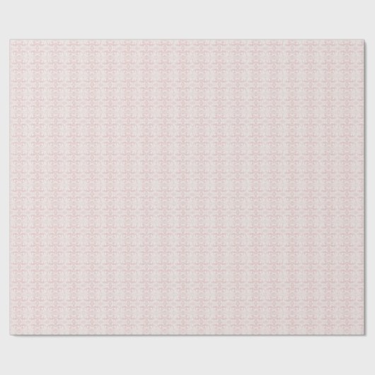 Roze en Witte Bloemen Patroon Kerstmis Cadeaupapier (Vlak)