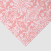 Roze en Witte Bloemen Patroon Kerstmis Tissuepapier (Detail)