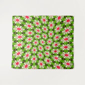Roze en witte bloemen patroon wandkleed (Voorkant (horizontaal))