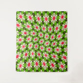 Roze en witte bloemen patroon wandkleed (Voorkant)