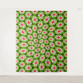 Roze en witte bloemen patroon wandkleed (Voorkant)