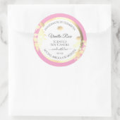 Roze en witte Bloemen Product Etiketten Gouden Blo (Tas)