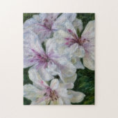 Roze en Witte Bloemen Tuin Art Puzzel Legpuzzel (Verticaal)