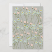 Roze en witte bloemen verjaardag kaart (Achterkant)