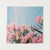 Roze en witte bloemen wandkleed (Voorkant (horizontaal))