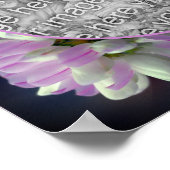 Roze en witte bloemenframe Maak je eigen foto Poster (Hoek)