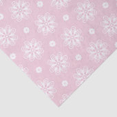 Roze en witte bloemenpatroon tissuepapier (Detail)