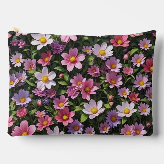 Roze en witte bloementuin etui (Voorkant)