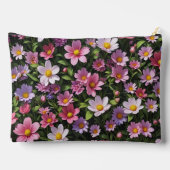 Roze en witte bloementuin etui (Achterkant)