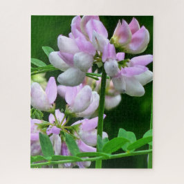 Roze en witte bloemknoppen legpuzzel