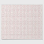 Roze en Witte Bloemmotief Kerstmis Cadeaupapier (Vlak)