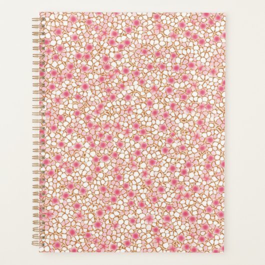 Roze en witte bloesem Chiyogami Planner (Voorkant)
