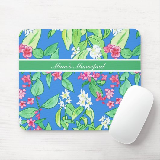 , roze en witte bloesem Mousepad Muismat (Met muis)