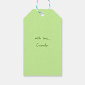 Roze en witte bloesems in Moonlight, Shizan Cadeaulabel (Achterkant)