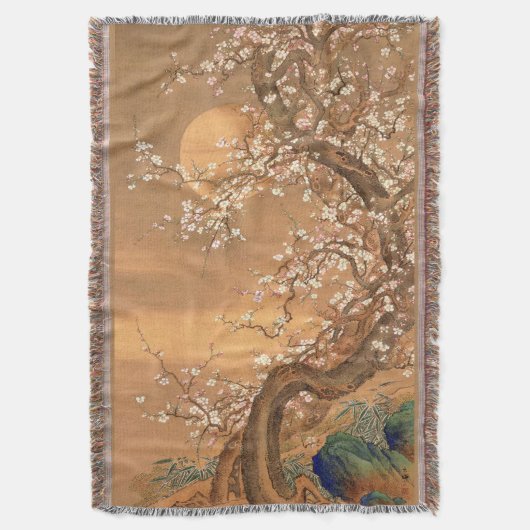 Roze en witte bloesems in Moonlight, Shizan Deken (Voorkant Verticaal)