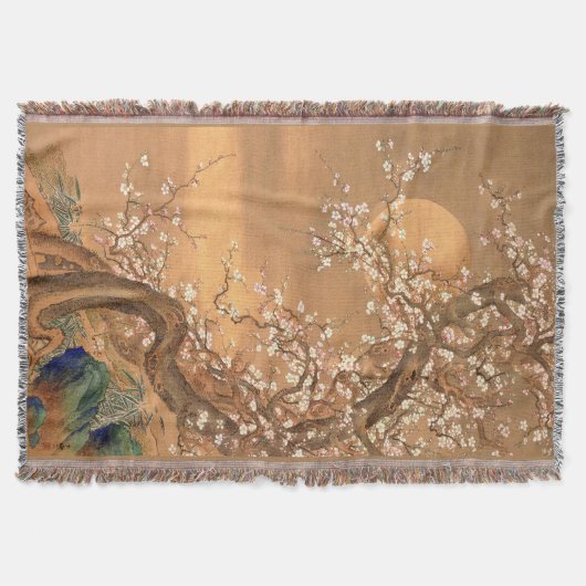 Roze en witte bloesems in Moonlight, Shizan Deken (Voorkant)