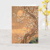 Roze en witte bloesems in Moonlight, Shizan Kaart (Gele Bloem)