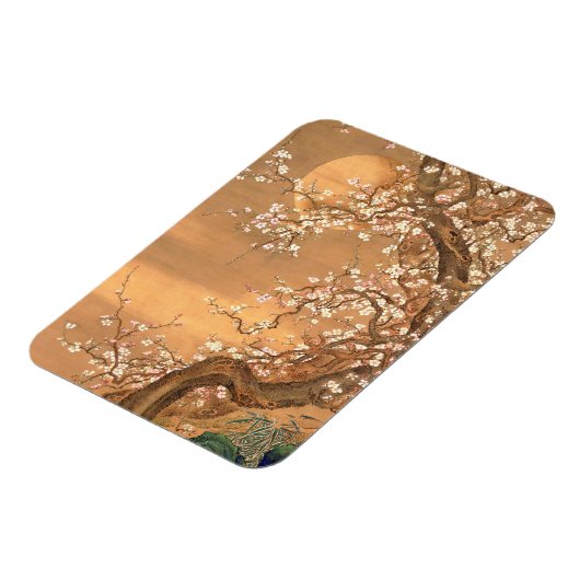 Roze en witte bloesems in Moonlight, Shizan Magneet (Linkerzijde)