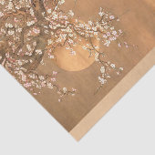 Roze en witte bloesems in Moonlight, Shizan Tissuepapier (Detail)