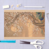 Roze en witte bloesems in Moonlight, Shizan Tissuepapier (Craft)