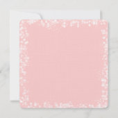 Roze en witte Bokeh bruiloft Kaart (Achterkant)