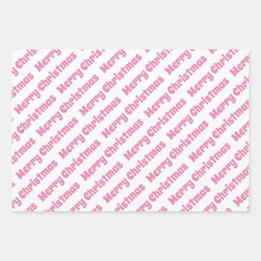 Roze en witte bomen inpakpapier vel (Voorkant 3)