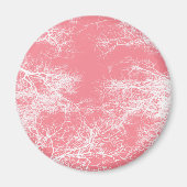 Roze en witte bomen magneet (Voorkant)