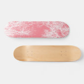 Roze en witte bomen persoonlijk skateboard (Horizontaal)